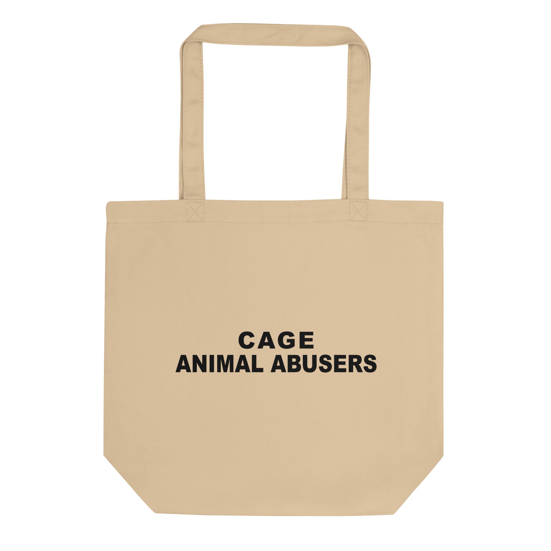 Cage Animal Abusers Eco Tote Bag