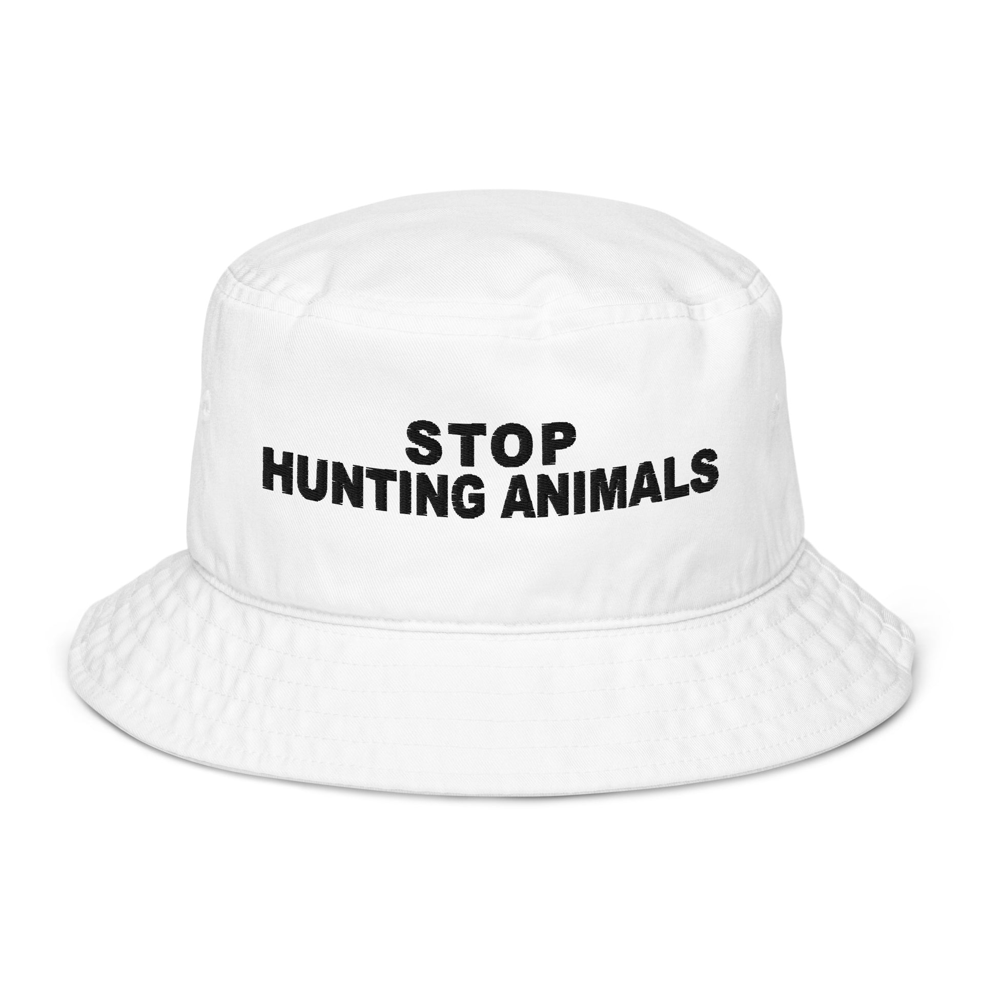 Stop Hunting Animals Organic bucket hat