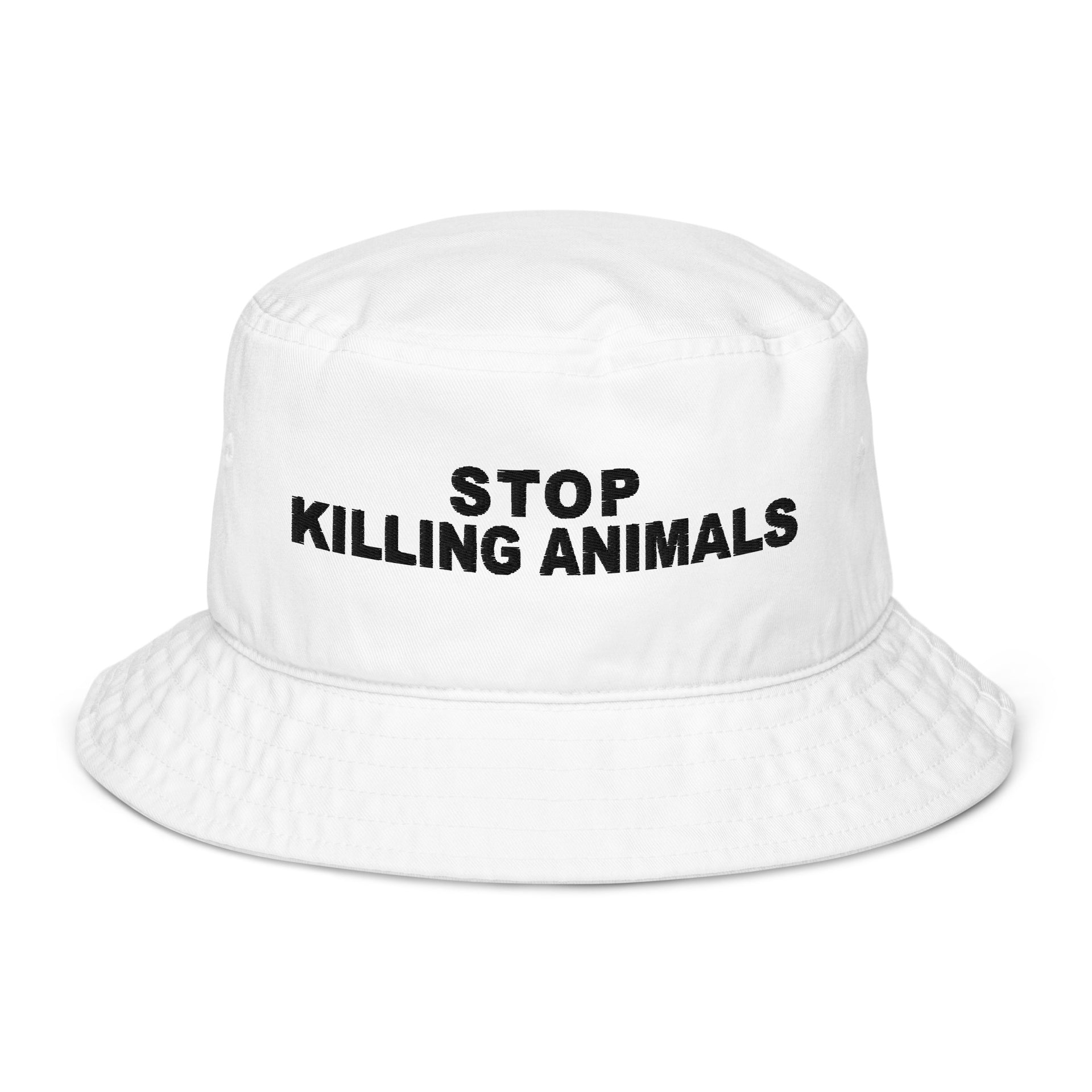 Stop Killing Animals Organic bucket hat