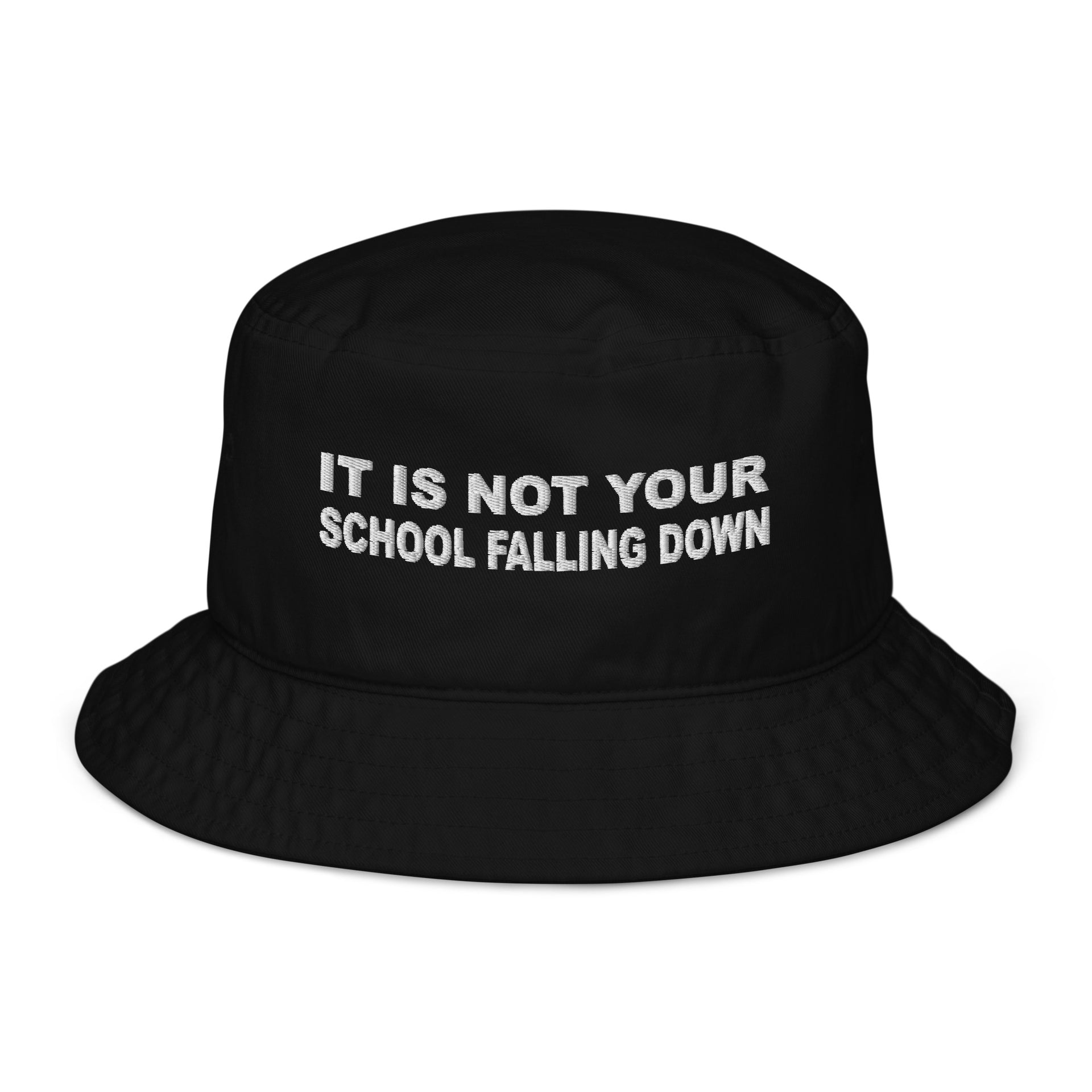 School Falling Down Organic bucket hat