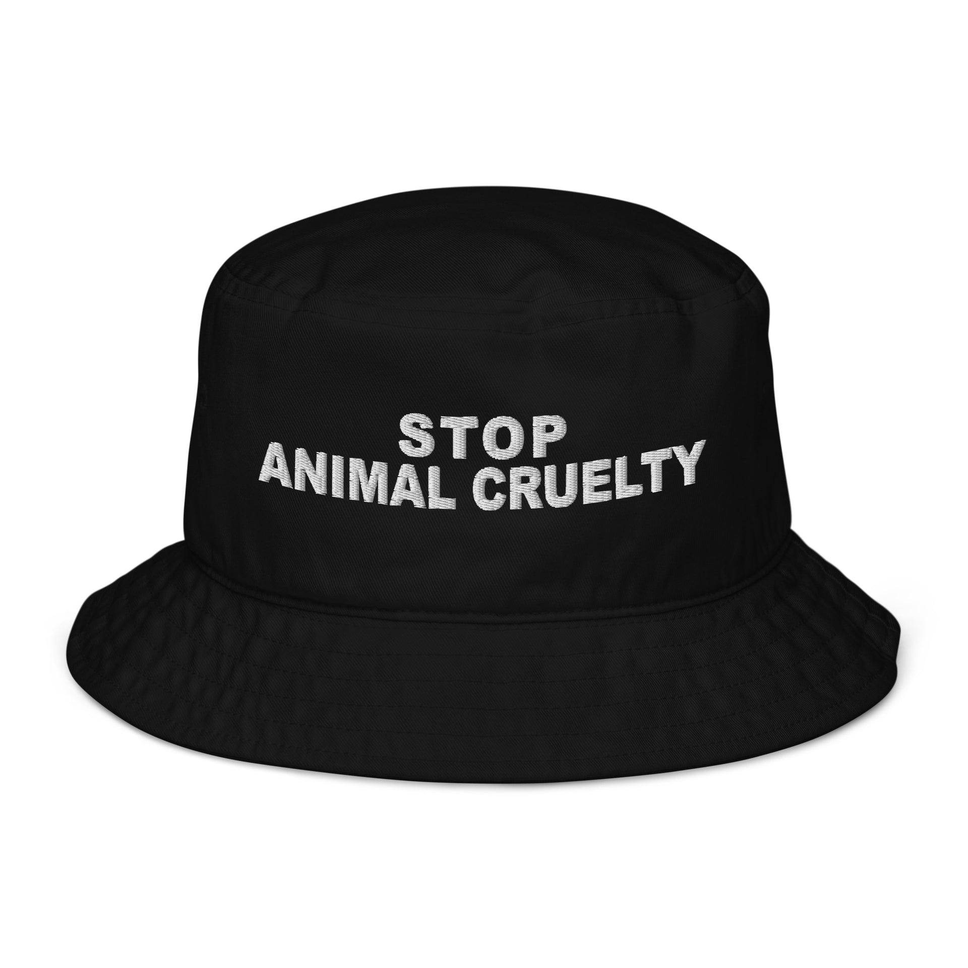 Stop Animal Cruelty Organic bucket hat