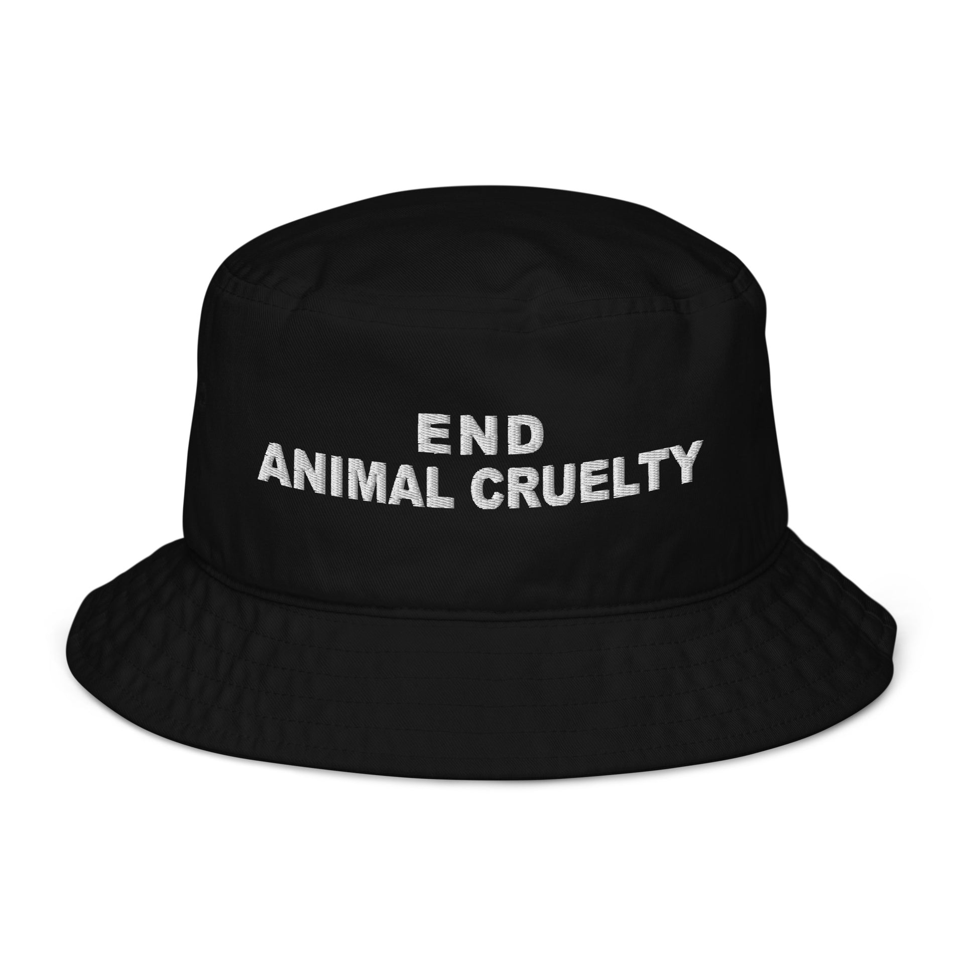 End Animal Cruelty Organic bucket hat