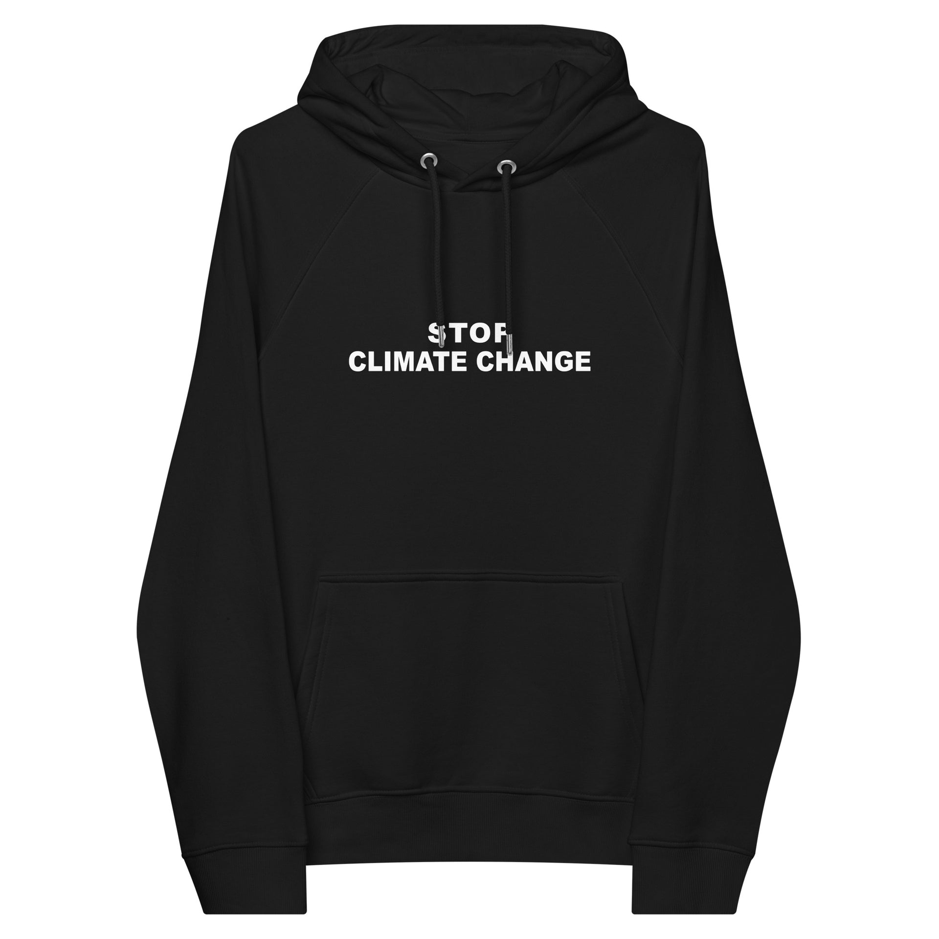 stop Climate Change eco raglan hoodie