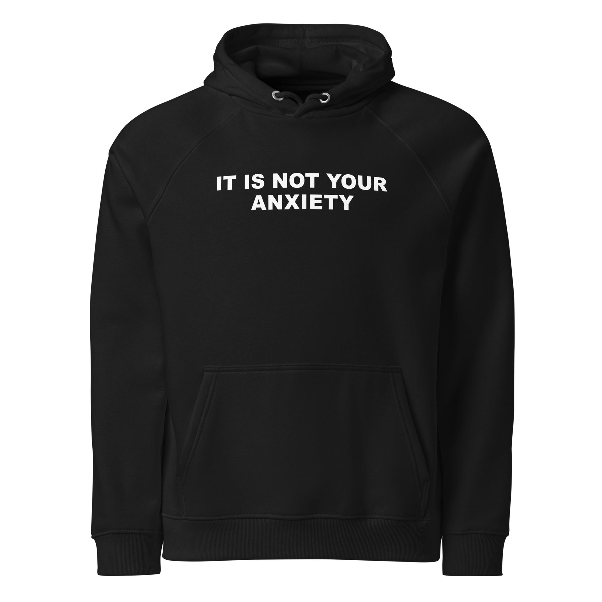 Anxiety Unisex eco raglan hoodie