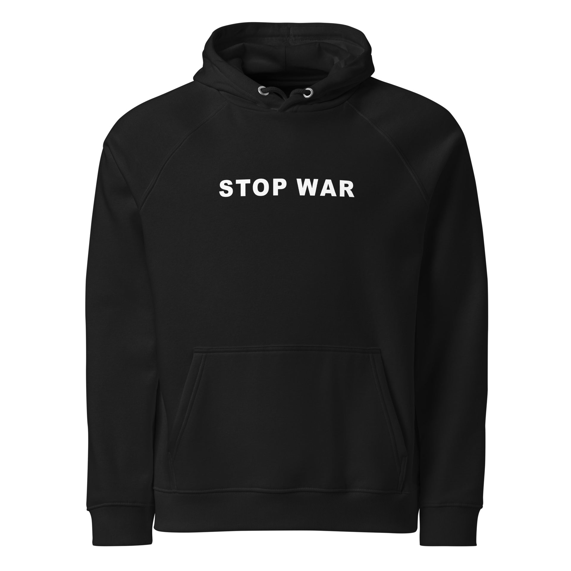 Stop War Unisex eco raglan hoodie