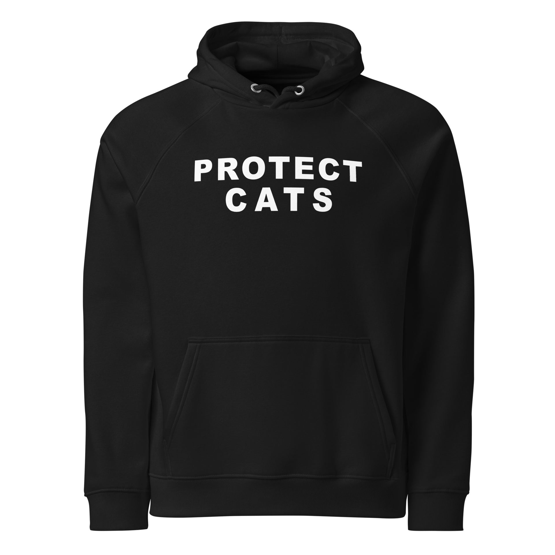 Protect Cats Unisex eco raglan hoodie