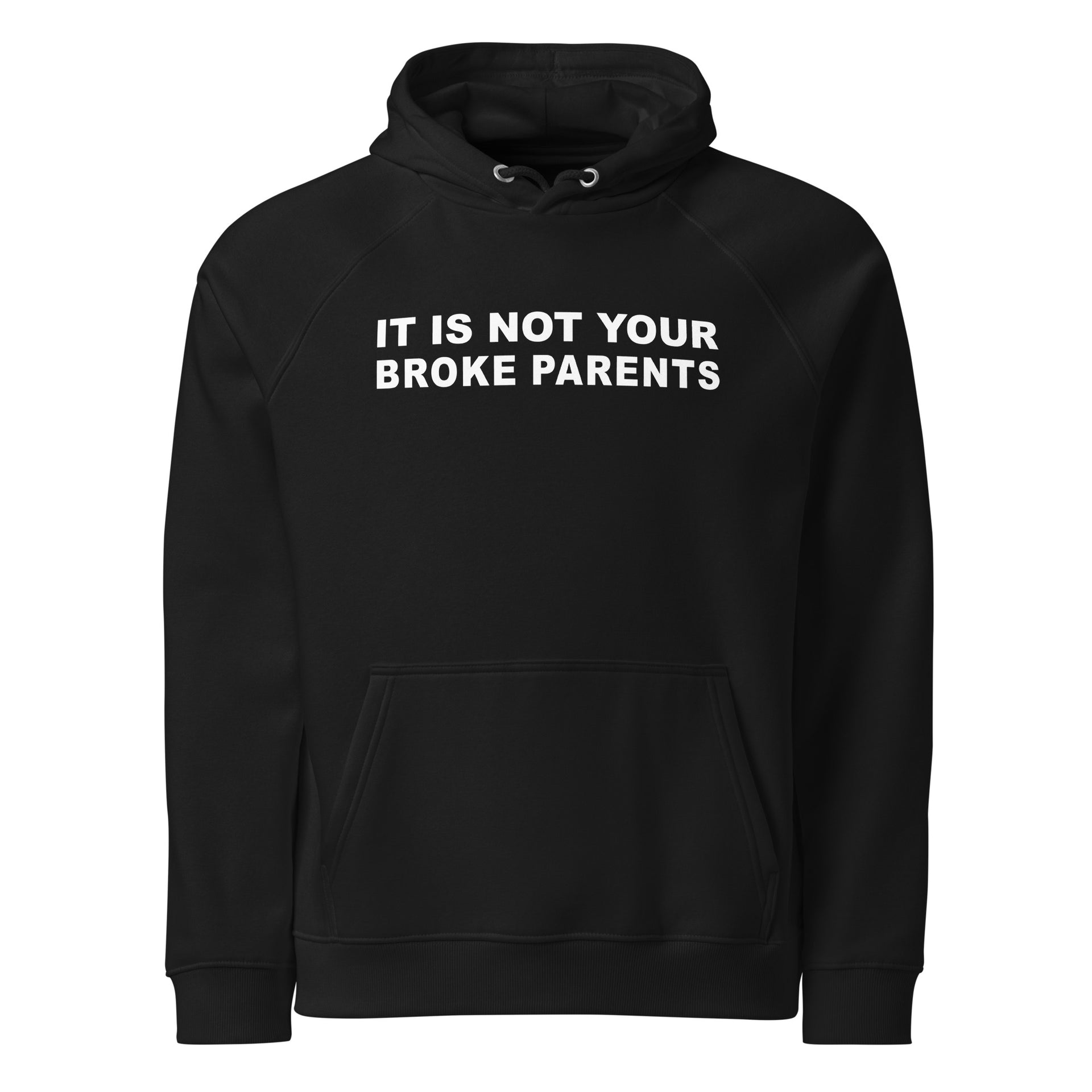 Broke Parents Unisex eco raglan hoodie