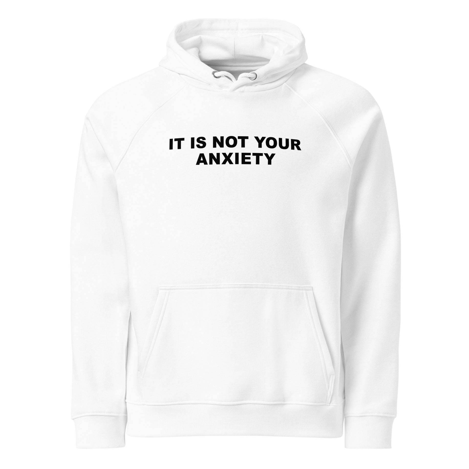 Anxiety Unisex eco raglan hoodie