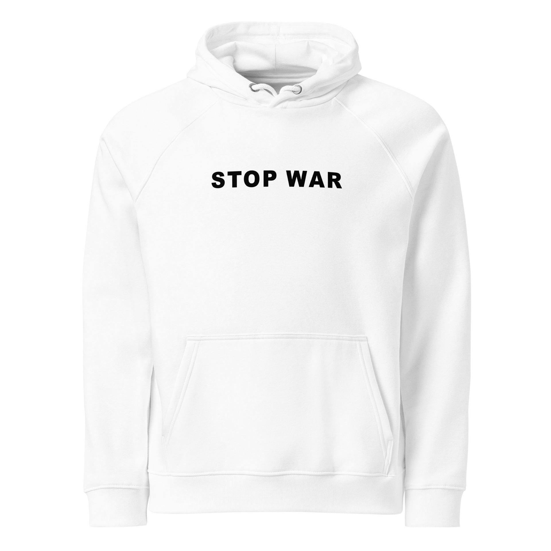 Stop War Unisex eco raglan hoodie