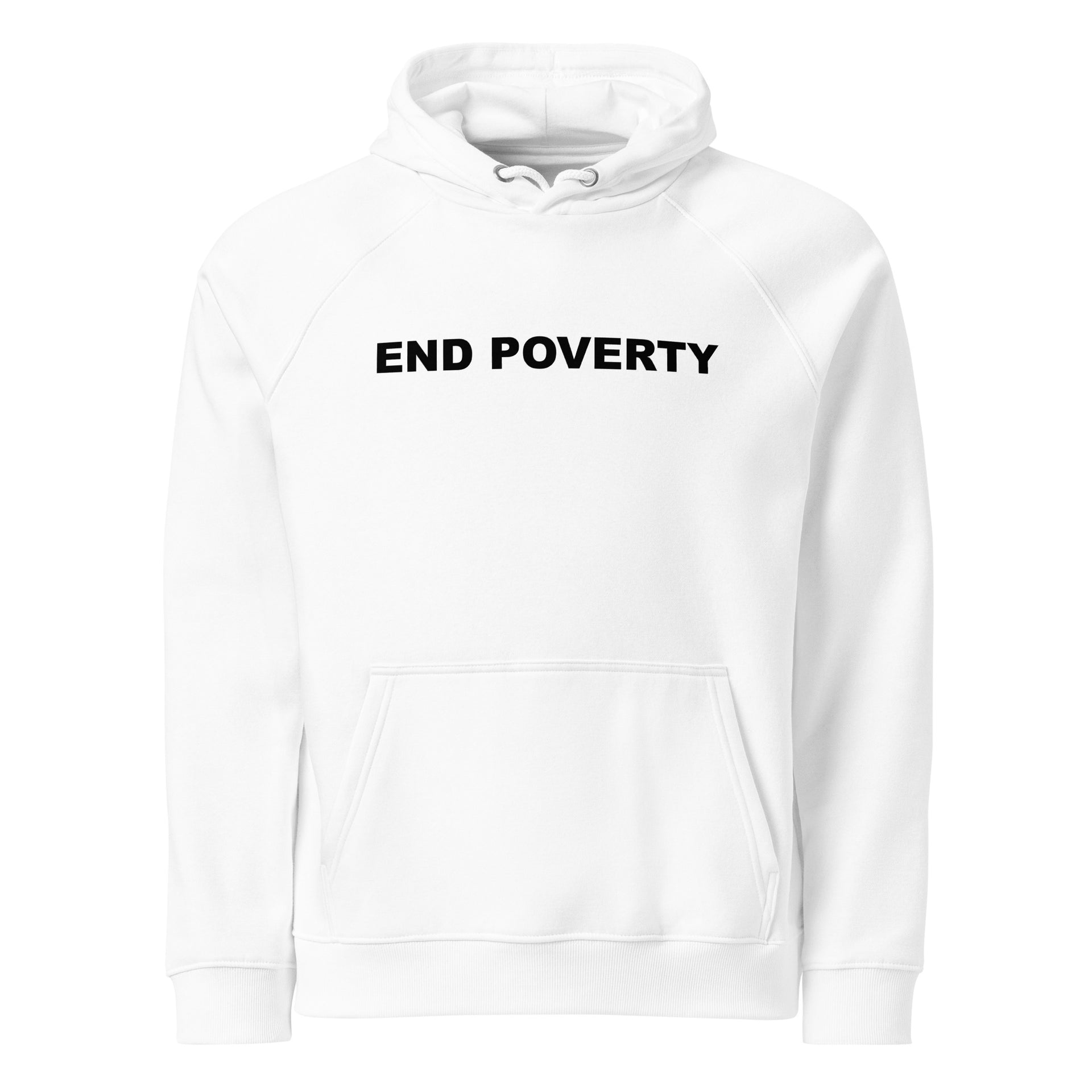 End Poverty Unisex eco raglan hoodie