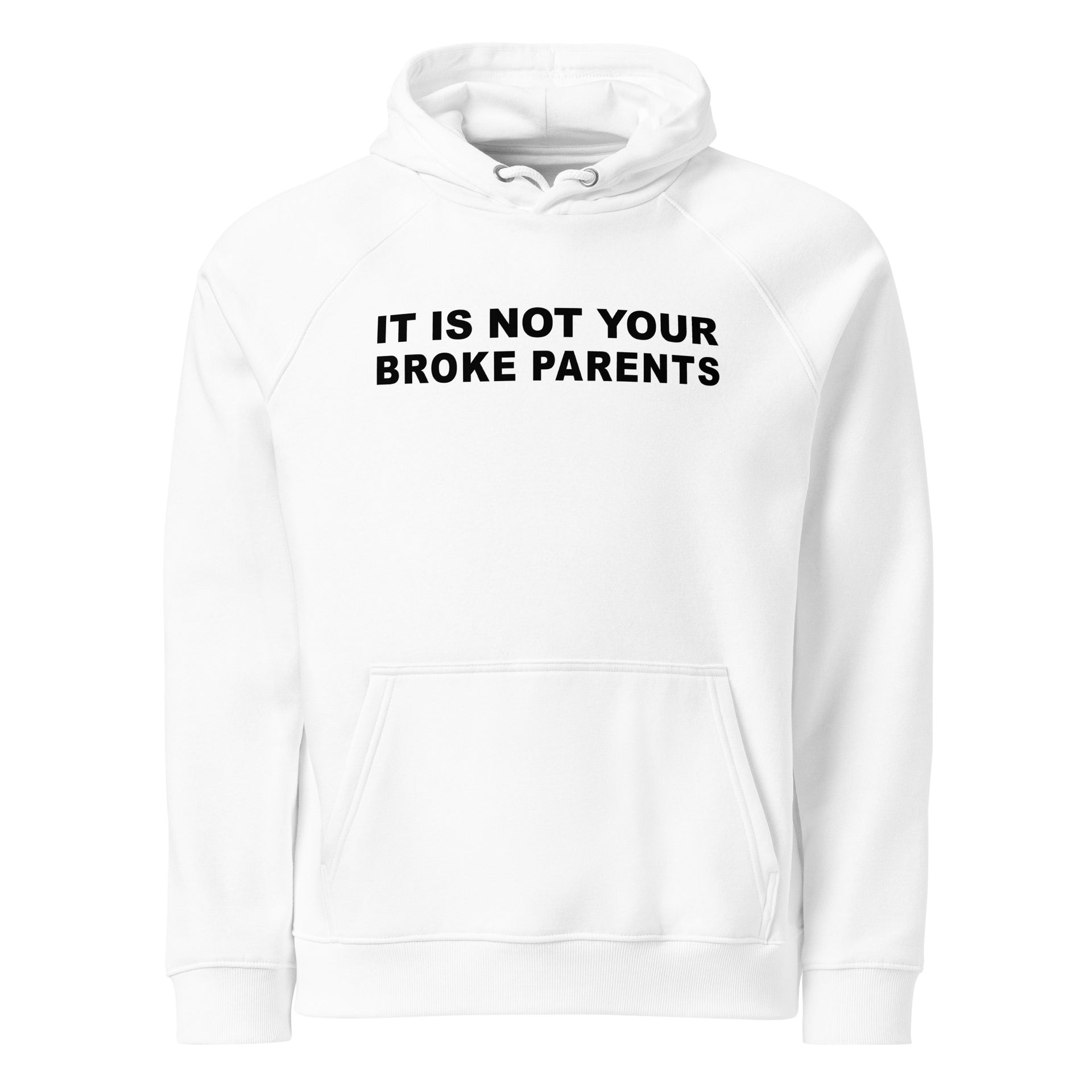 Broke Parents Unisex eco raglan hoodie