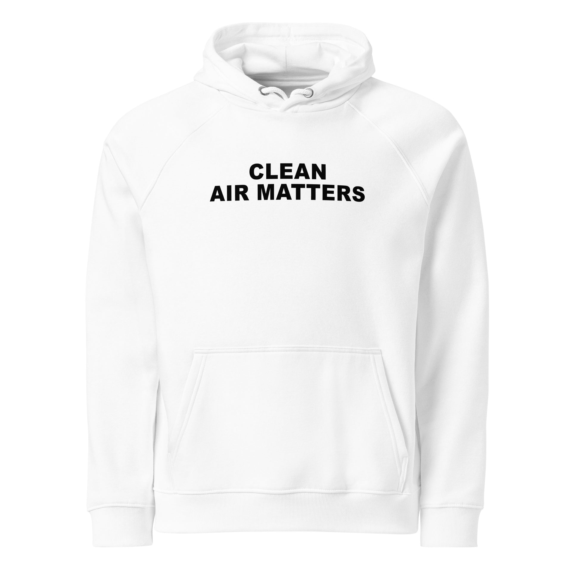 Clean Air Matters Unisex eco raglan hoodie