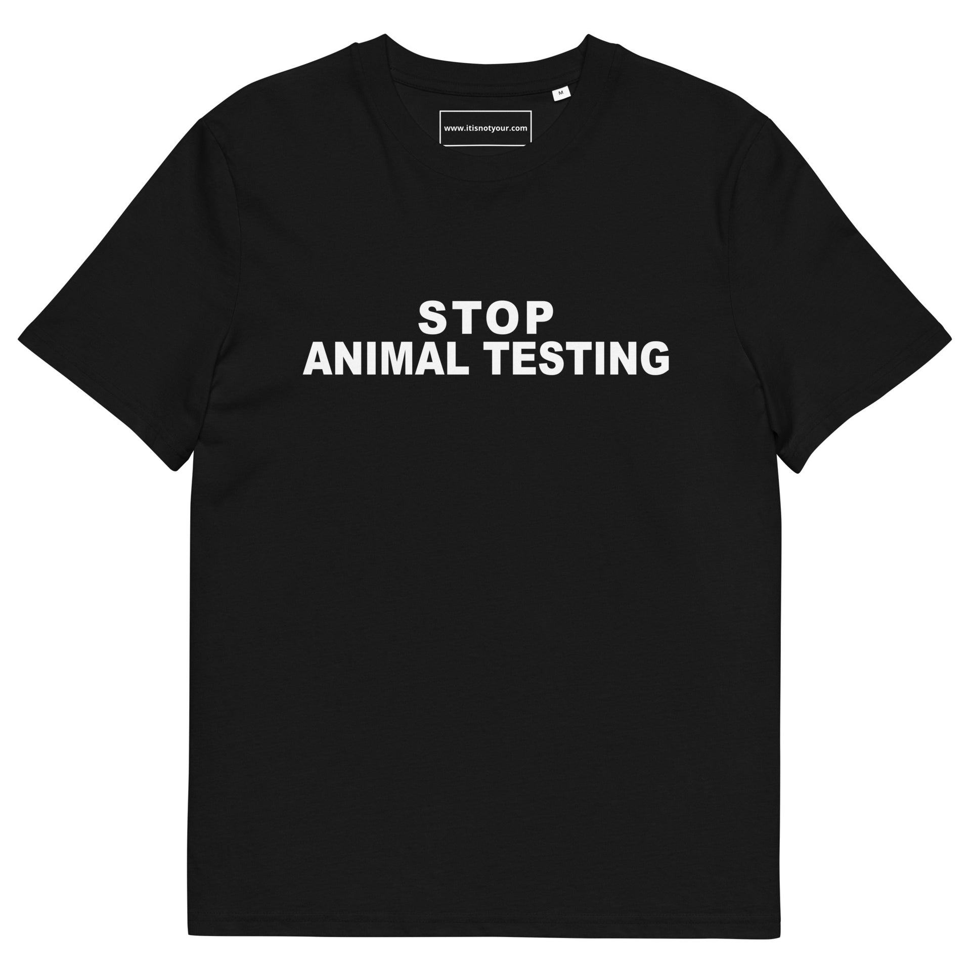 Stop Animal Testing Unisex organic cotton t-shirt