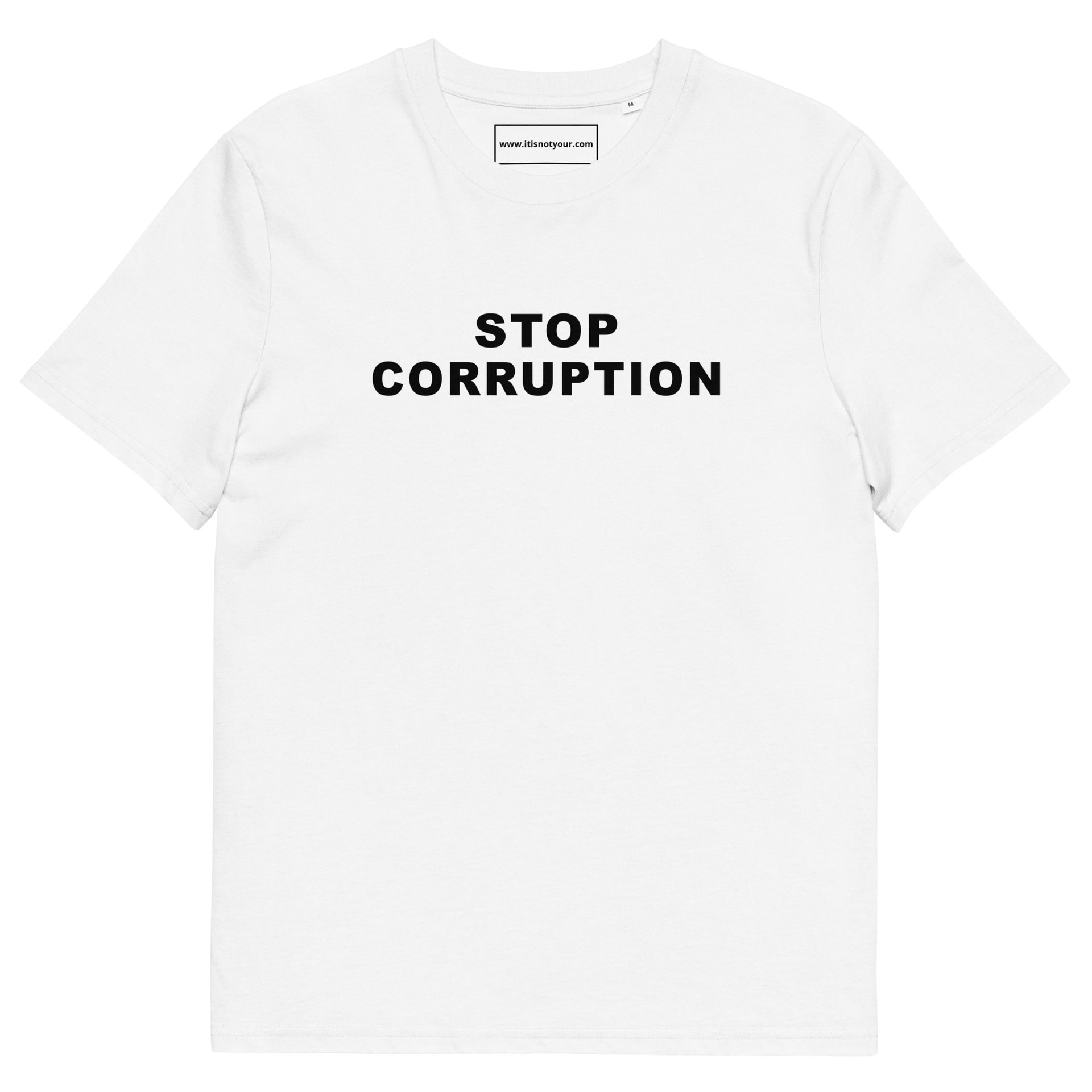 Stop Corruption Unisex organic cotton t-shirt