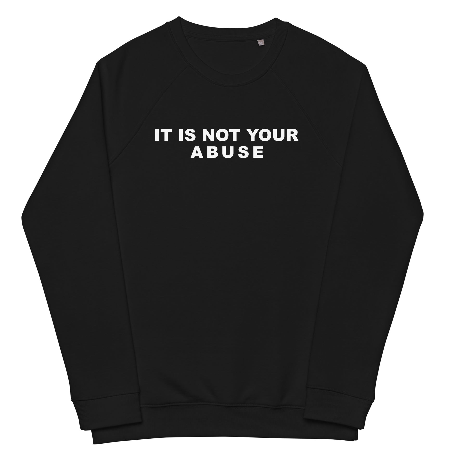 Abuse Unisex organic raglan sweatshirt