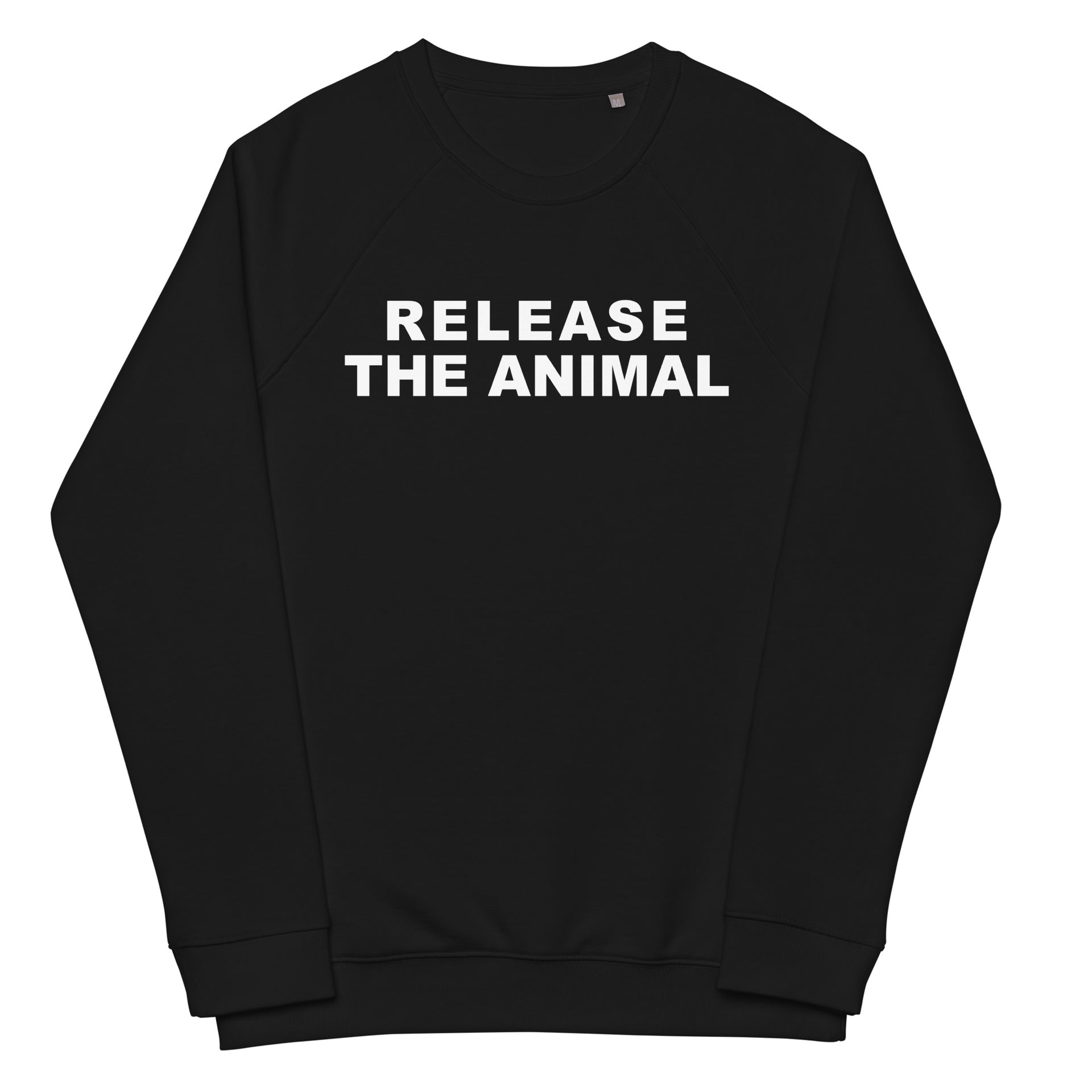 Release The Animal Unisex organic raglan sweatshirt