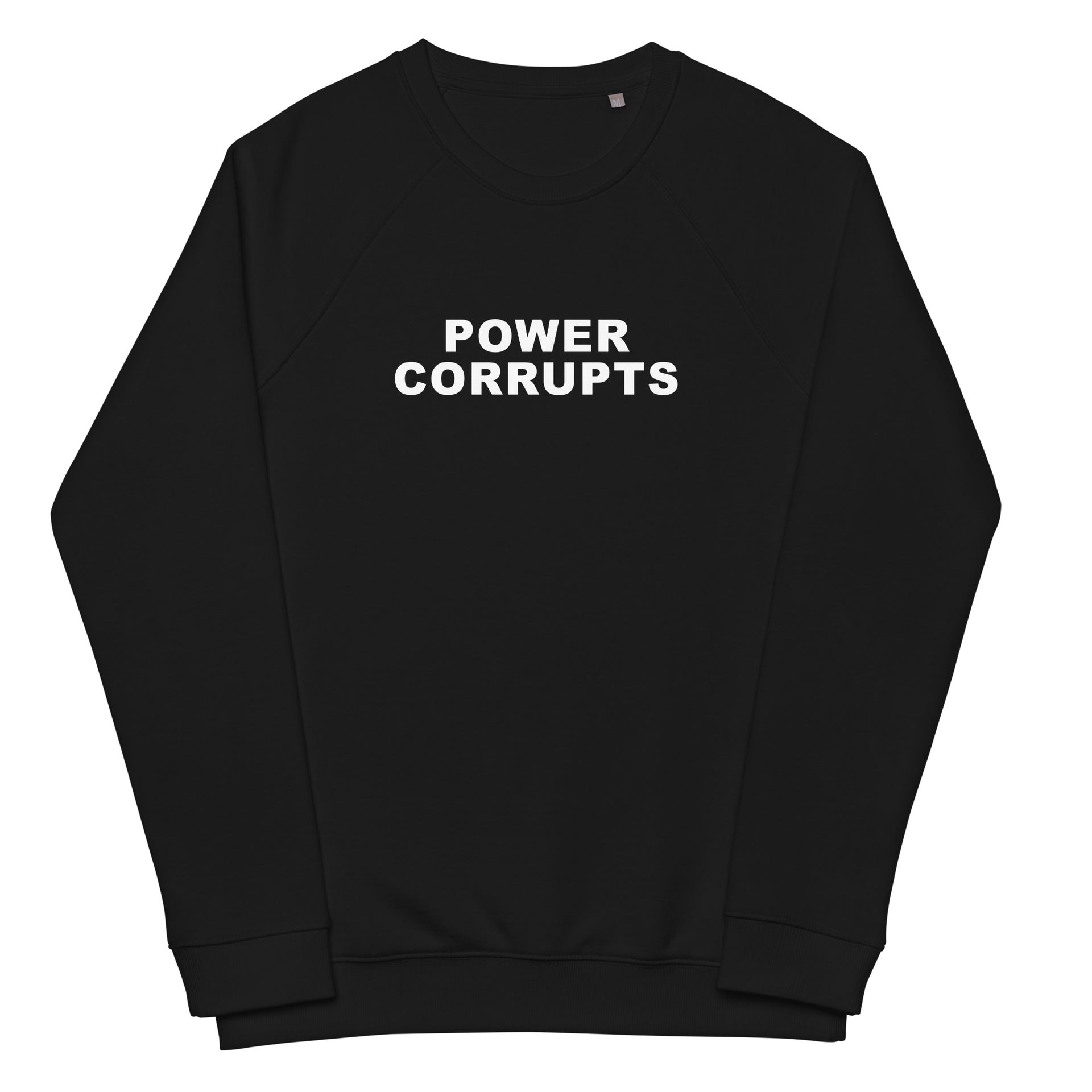 Power Curropts Unisex organic raglan sweatshirt