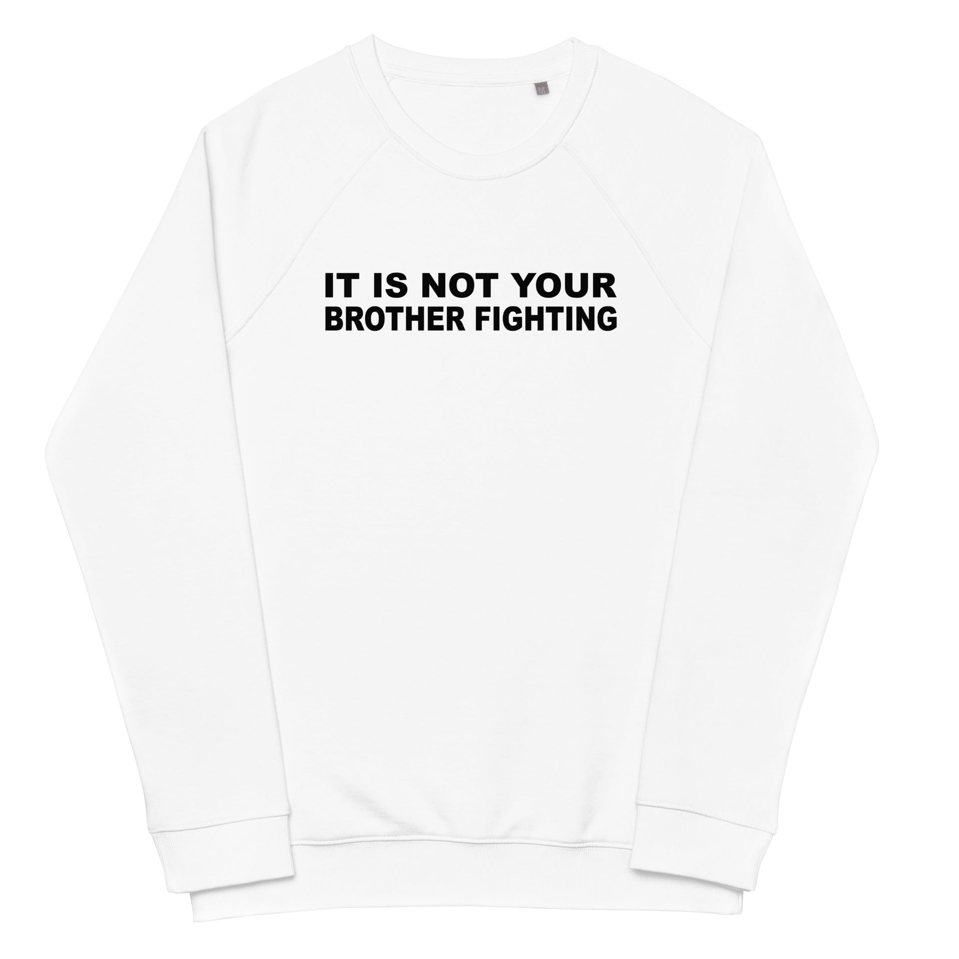 Brother Fighting Unisex organic raglan sweatshirt