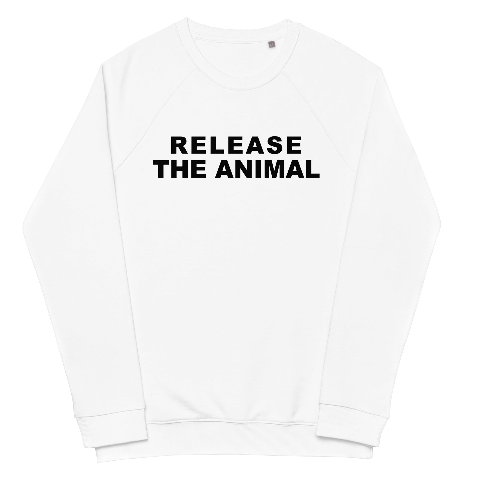 Release the Animal Unisex organic raglan sweatshirt