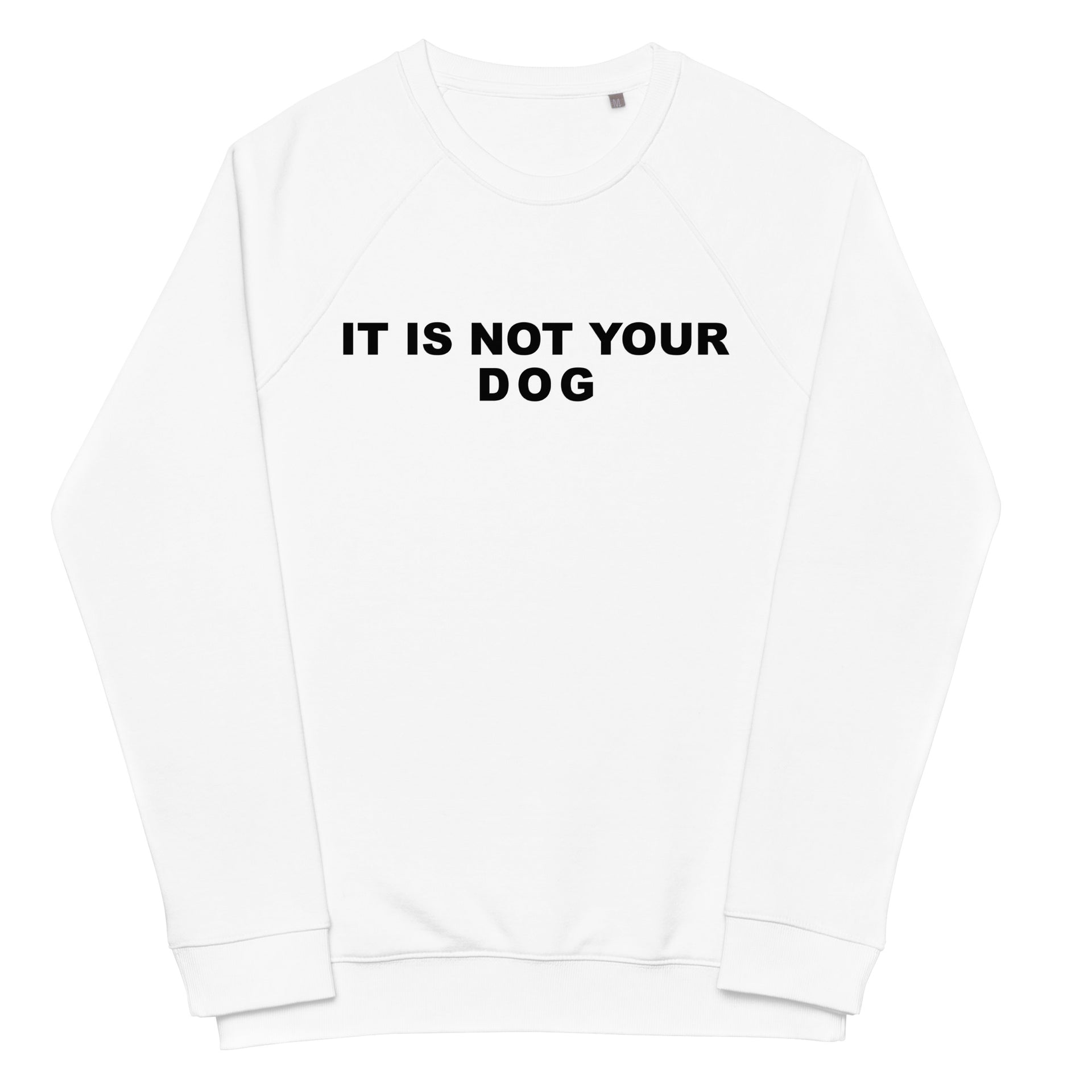 Dog Unisex organic raglan sweatshirt