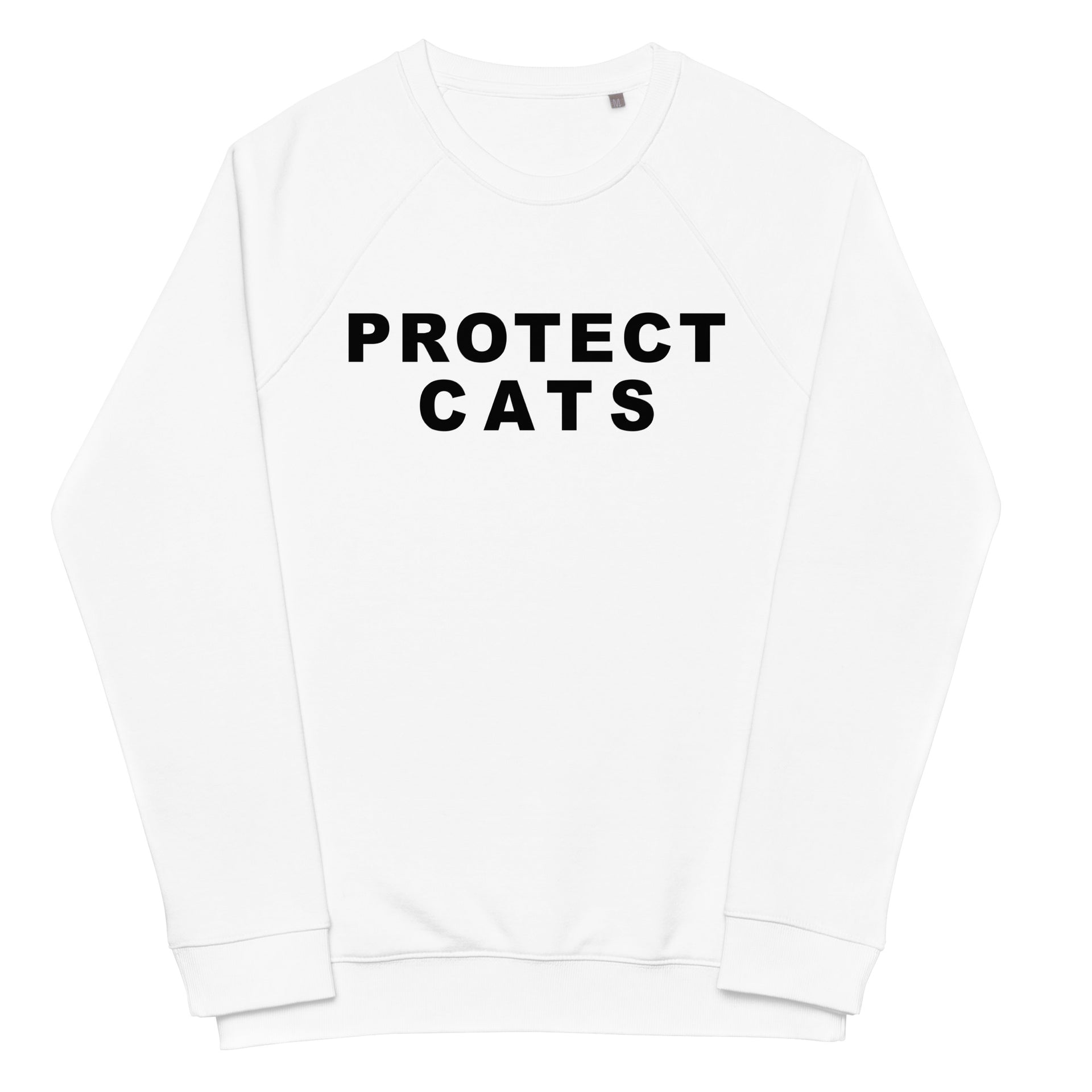 Protect Cats Unisex organic raglan sweatshirt