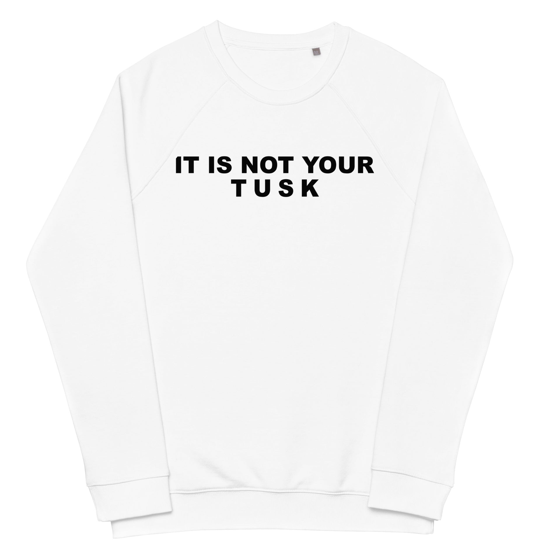 Tusk Unisex organic raglan sweatshirt