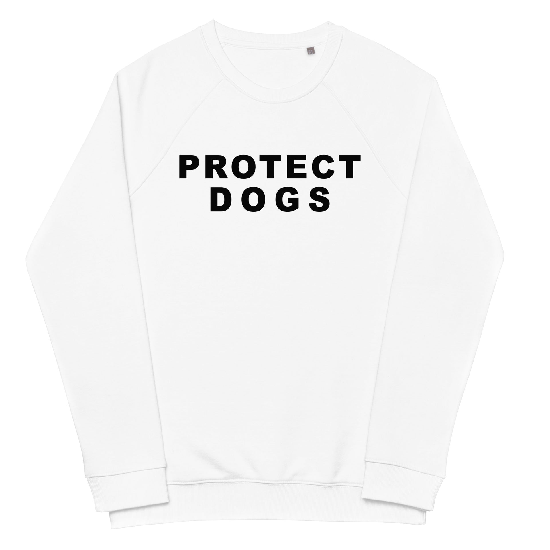 Protect Dogs Unisex organic raglan sweatshirt