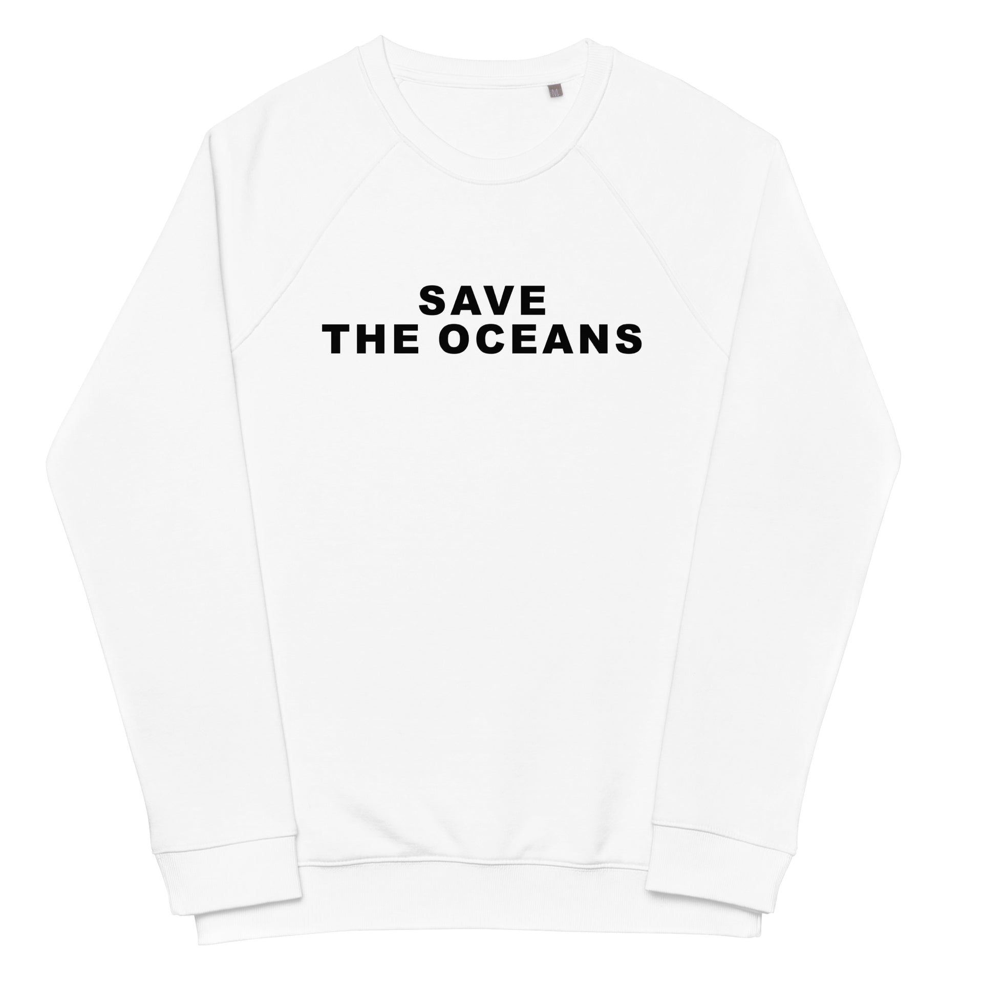 Save The Ocean Unisex organic raglan sweatshirt