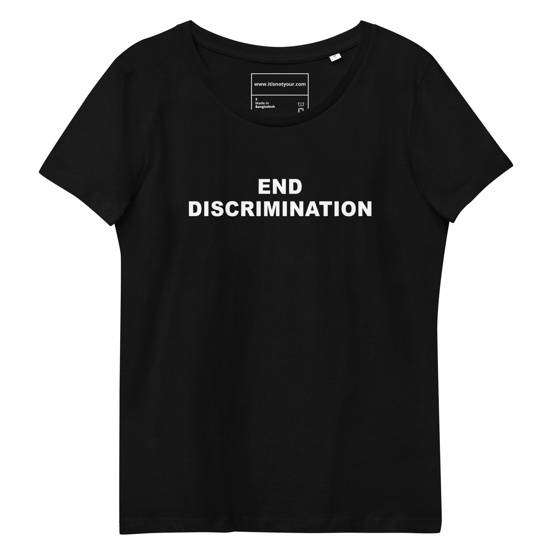 End Discrimination Women's fitted eco tee