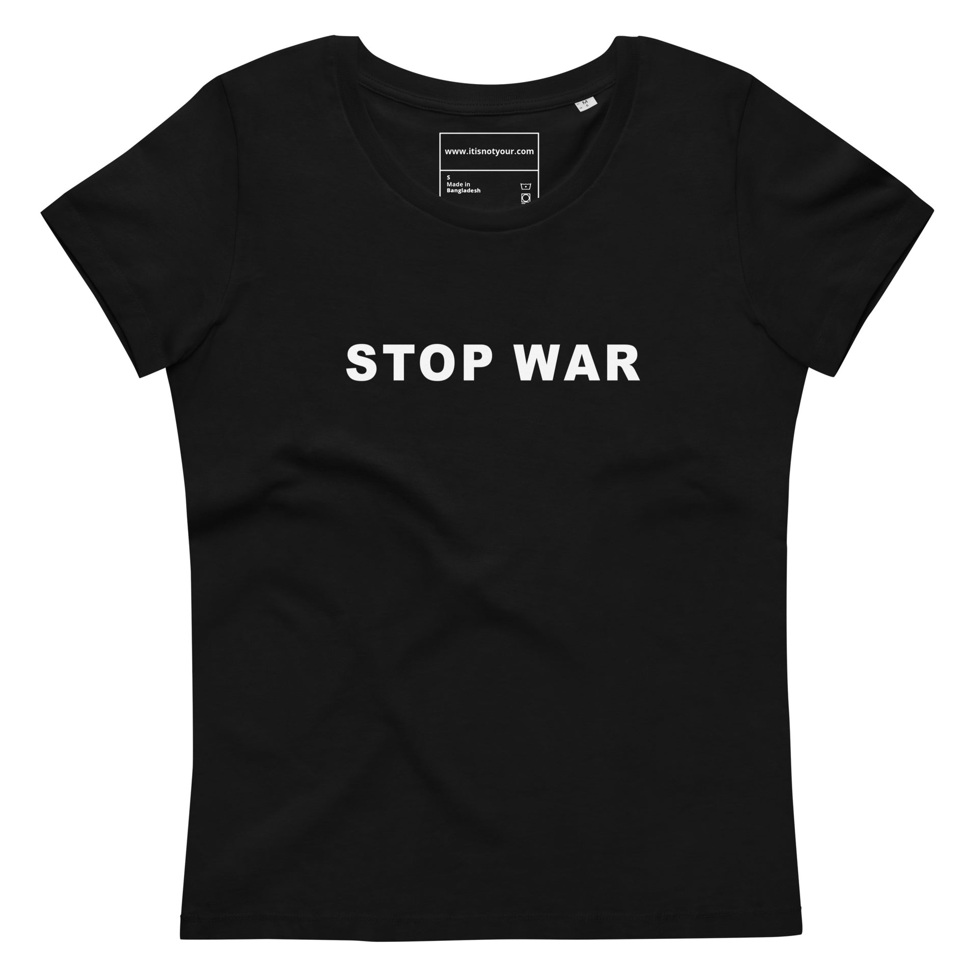 Stop War Women's fitted eco tee