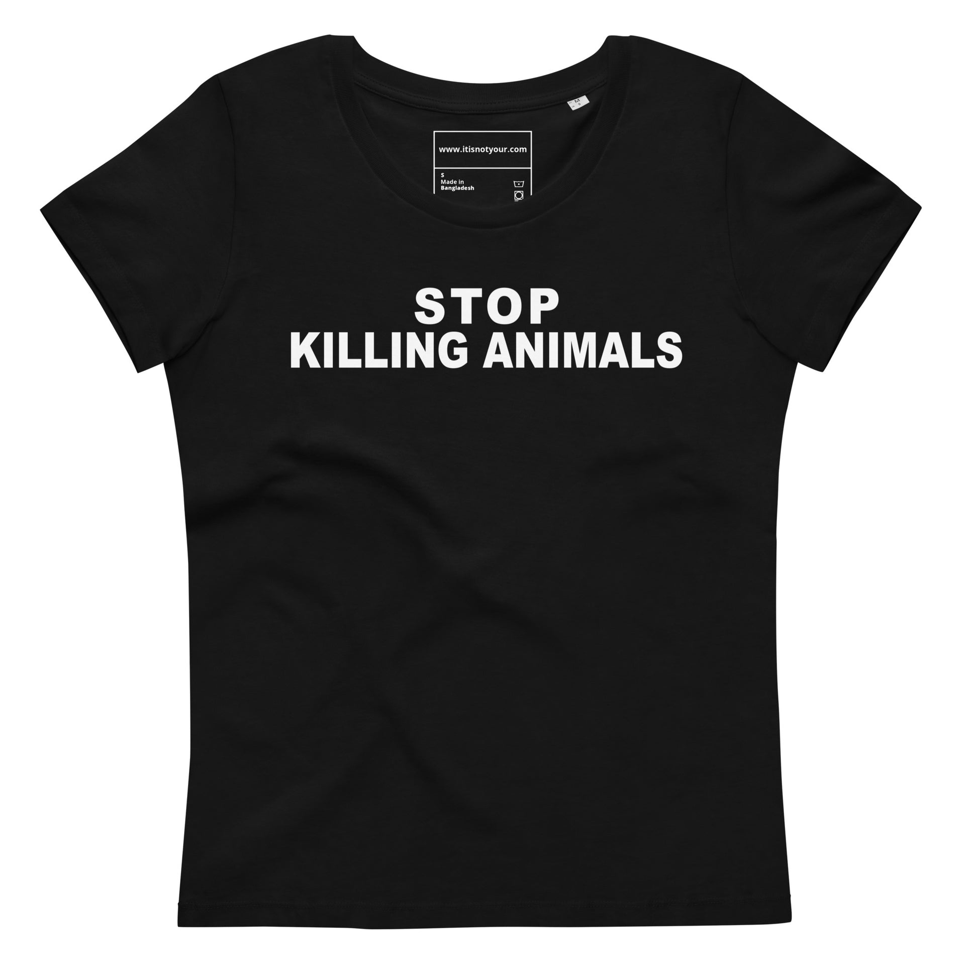 Stop Killing Animals Women's fitted eco tee