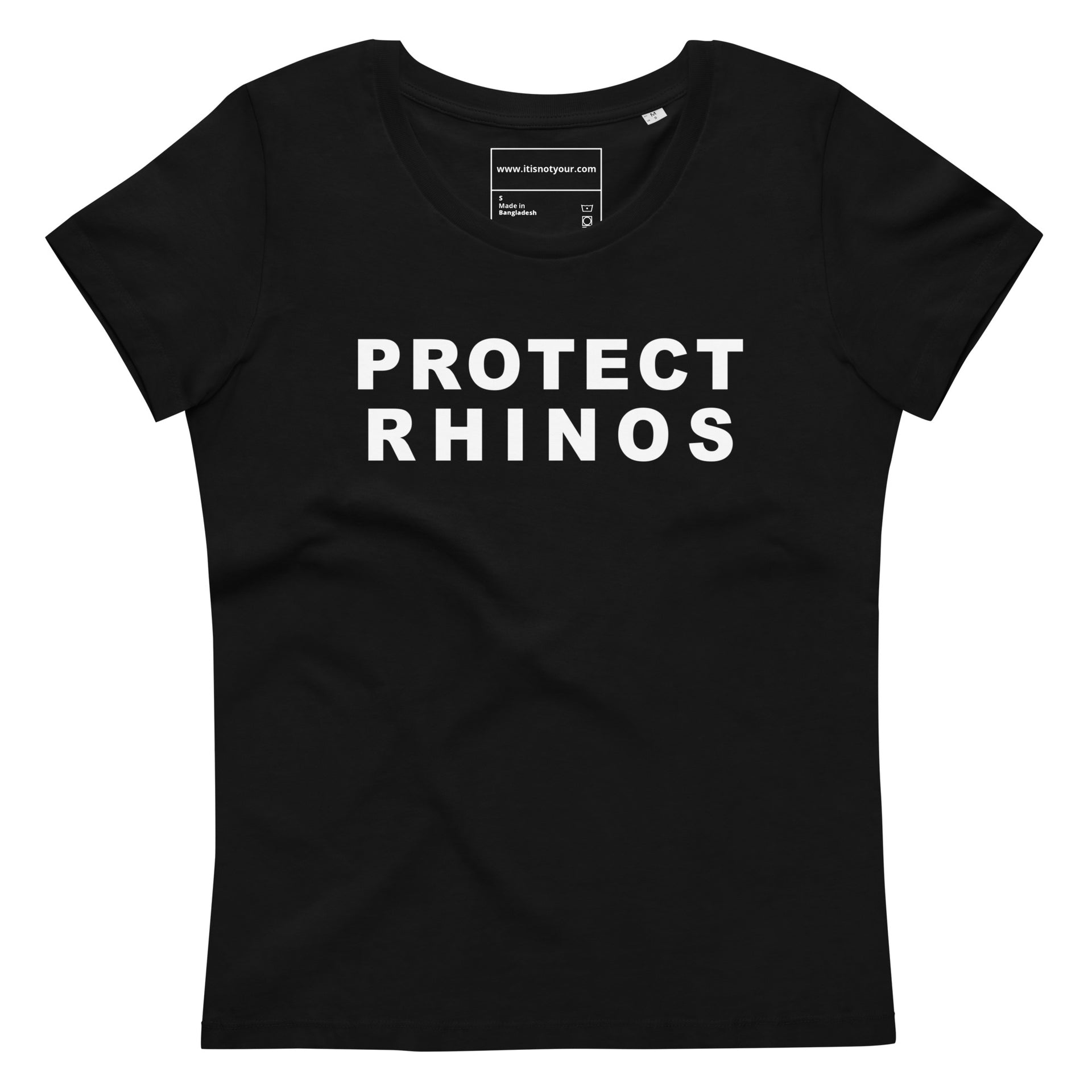 Protect Rhinos Women's fitted eco tee